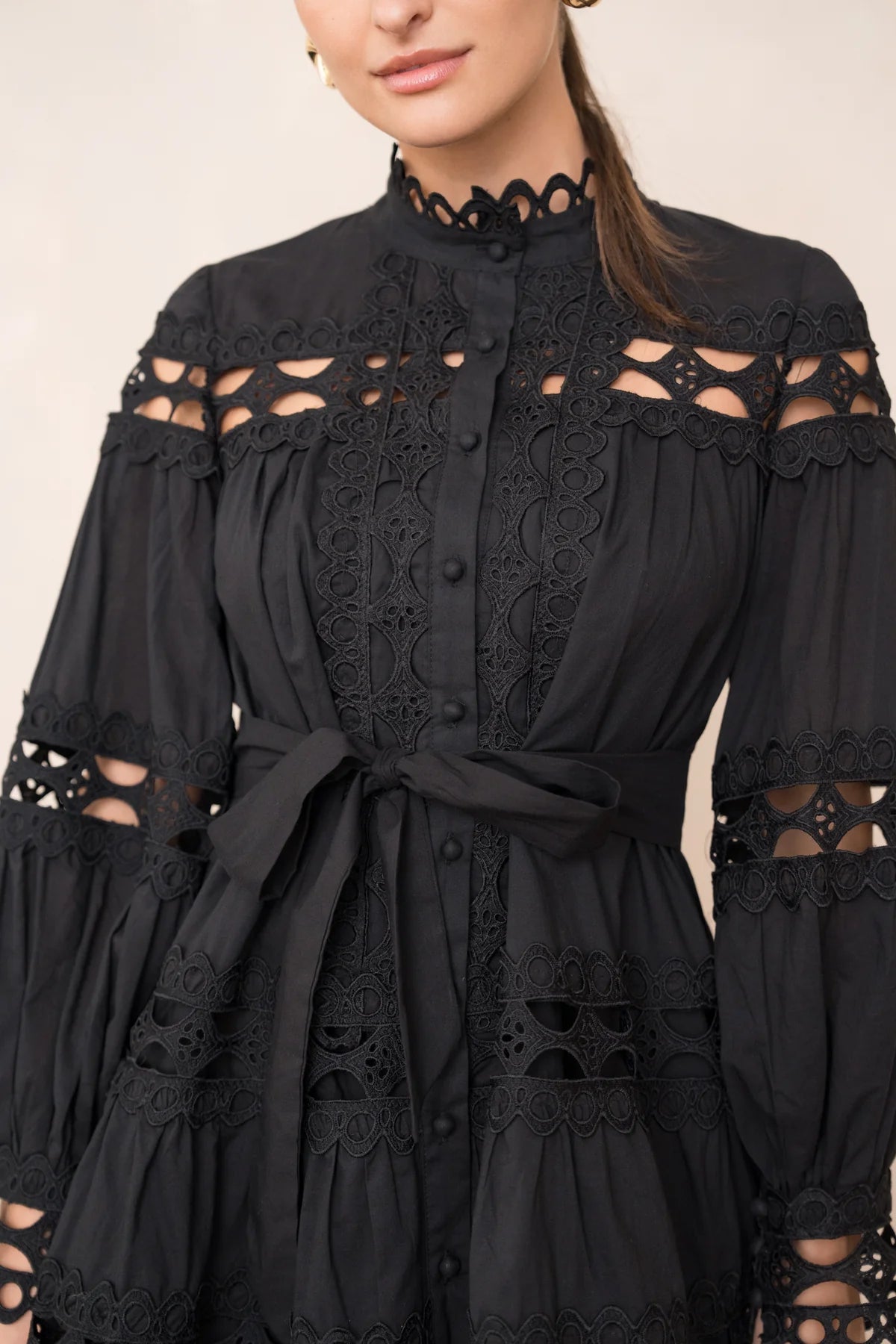 Robe en coton ajouré