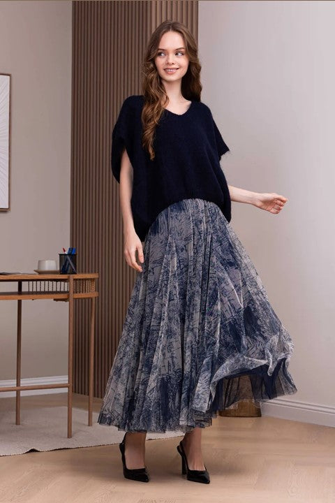 Jupe en tulle imprimé