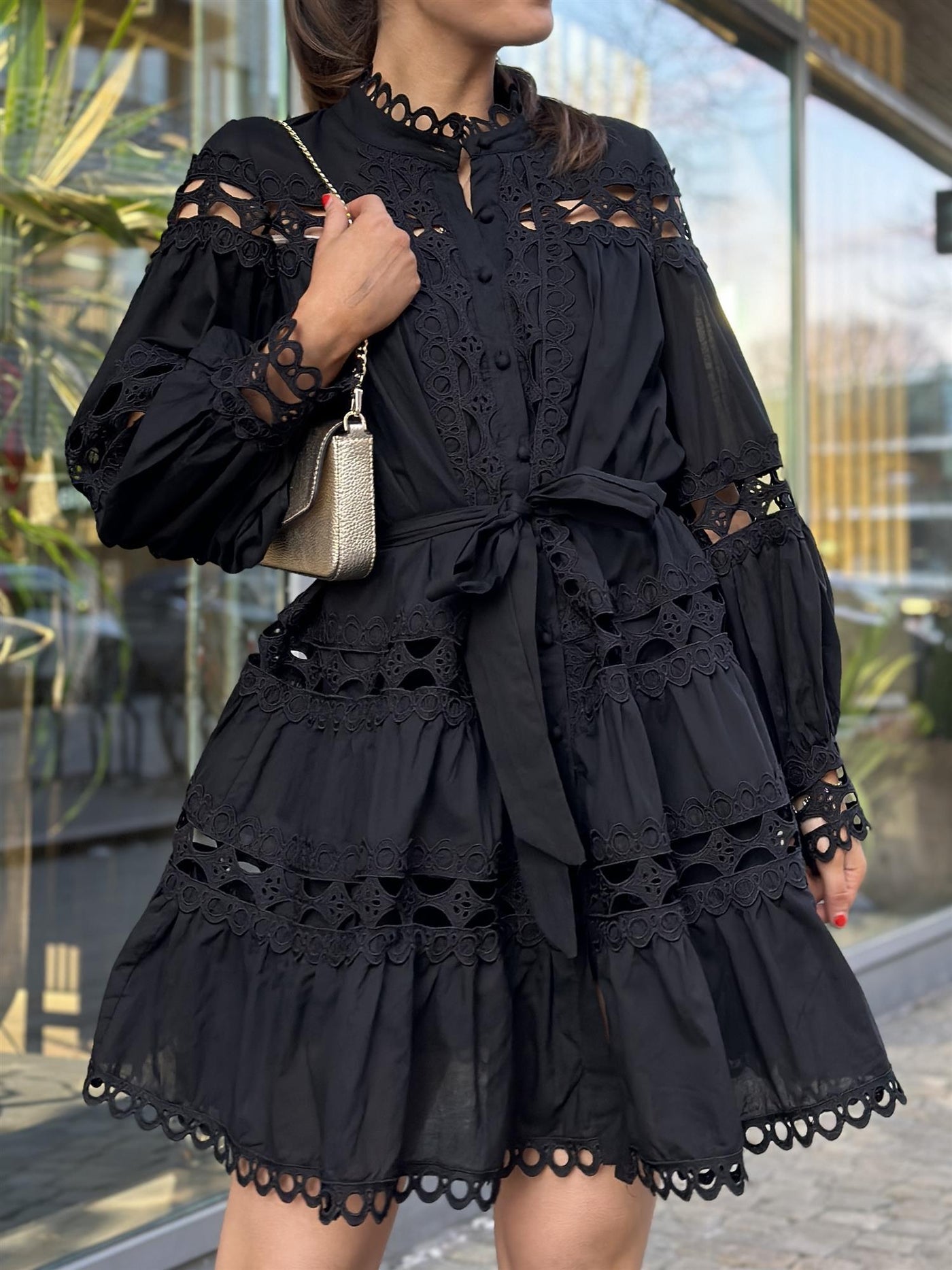Robe en coton ajouré