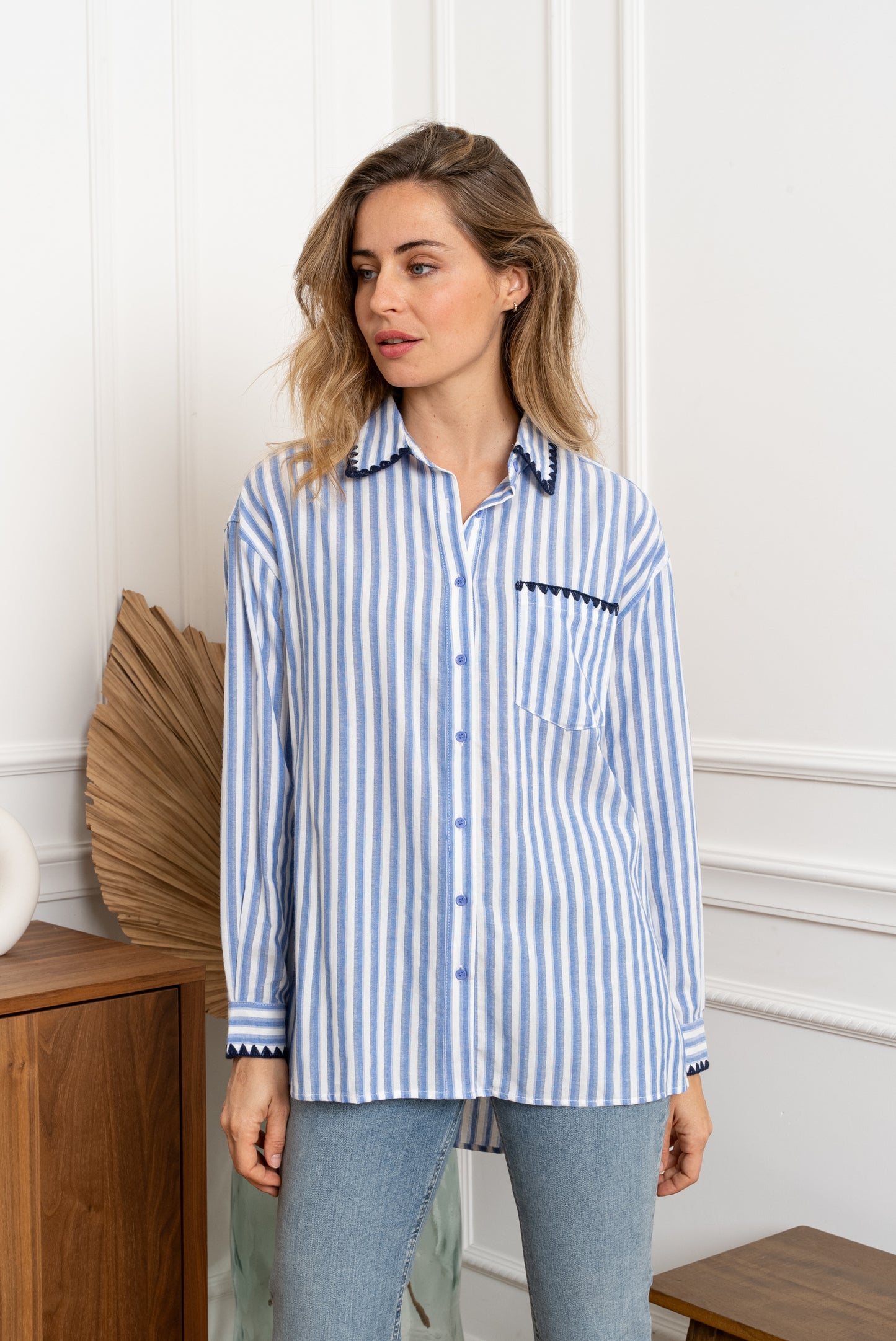 Chemise rayée en coton
