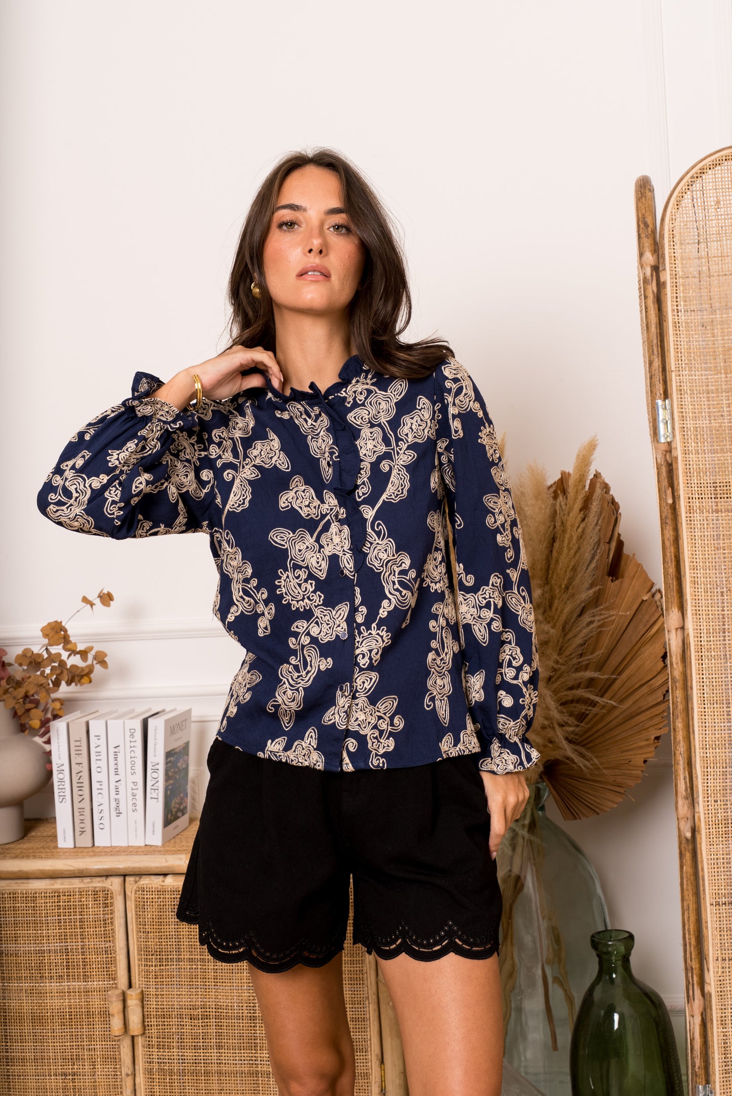 Chemise brodée