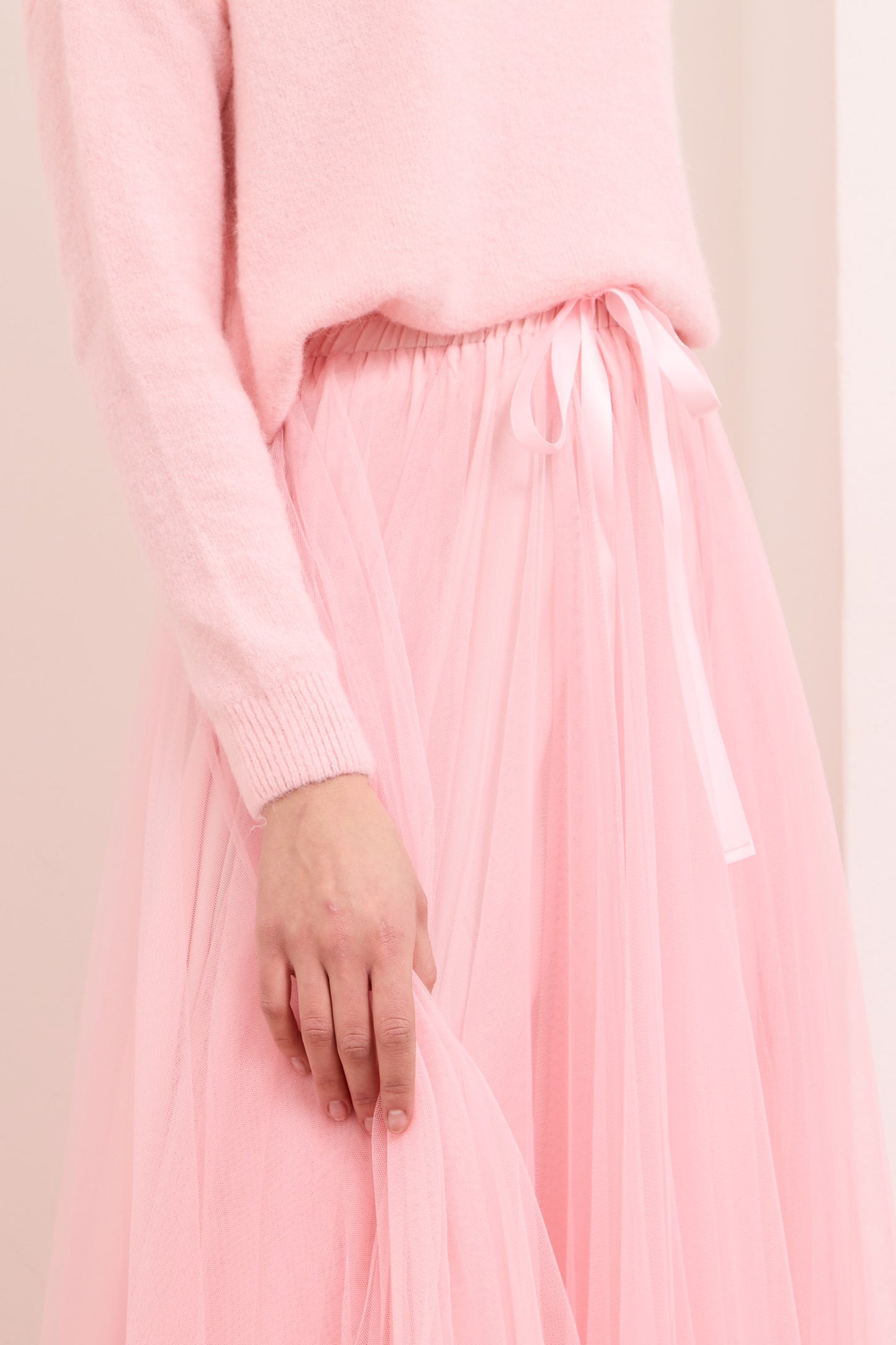 Jupe en tulle rose fluo