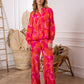 Pantalon palazzo imprimé floral