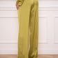 Pantalon satiné vert olive