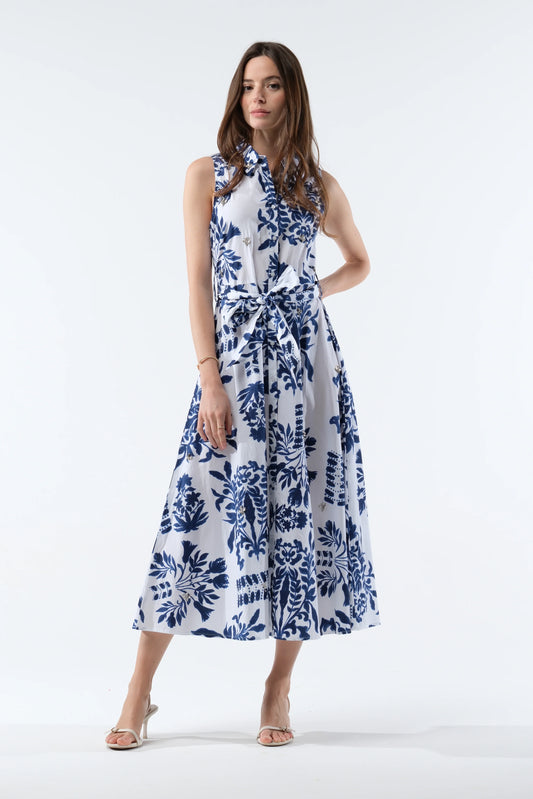 Robe chemise brodée de bijoux