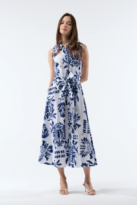Robe chemise brodée de bijoux