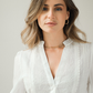 Blouse en coton brodé