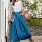 Jupe longue en jean large