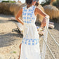 Robe chemise brodée