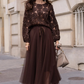 Jupe en tulle brun foncé