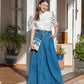 Jupe longue en jean large