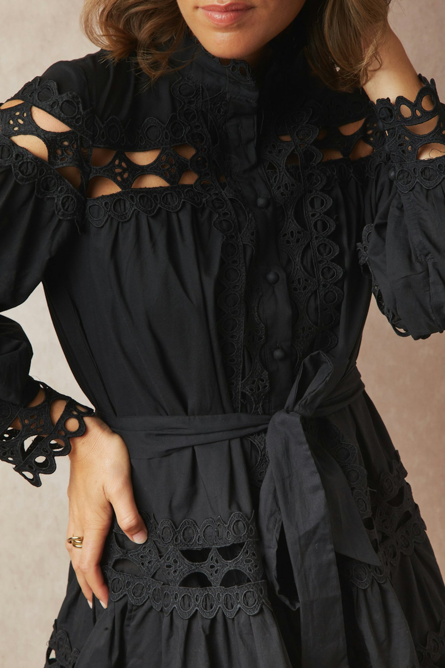 Robe en coton ajouré