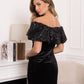 Petite robe avec col bateau en sequins