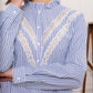 Chemise rayée col victorien