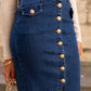 Jupe longue en jean avec boutons