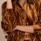 Ensemble chic casual en velours froissé