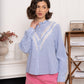 Chemise rayée col victorien