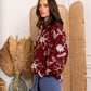 Chemise ornée de motif feuillage brodé
