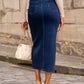 Jupe longue en jean avec boutons