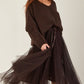 Jupe en tulle brun foncé