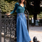 Jupe longue en jean large