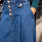 Jupe longue en jean large
