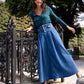 Jupe longue en jean large