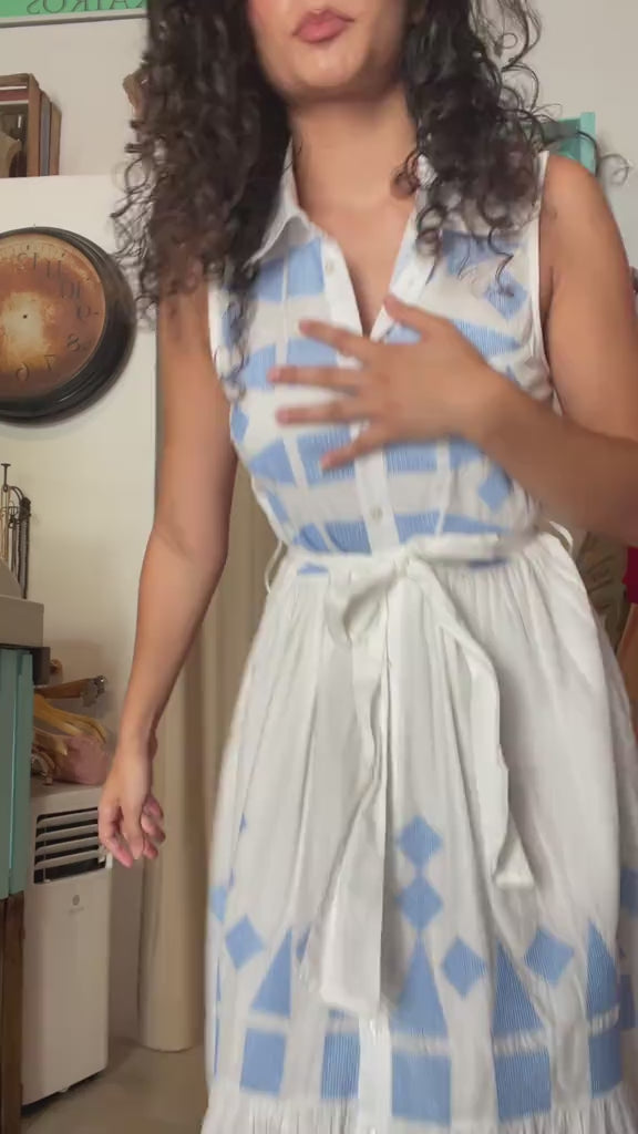 robe chemise brodée