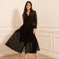 Robe longue en dentelle