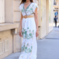 Robe en coton avec broderie florale