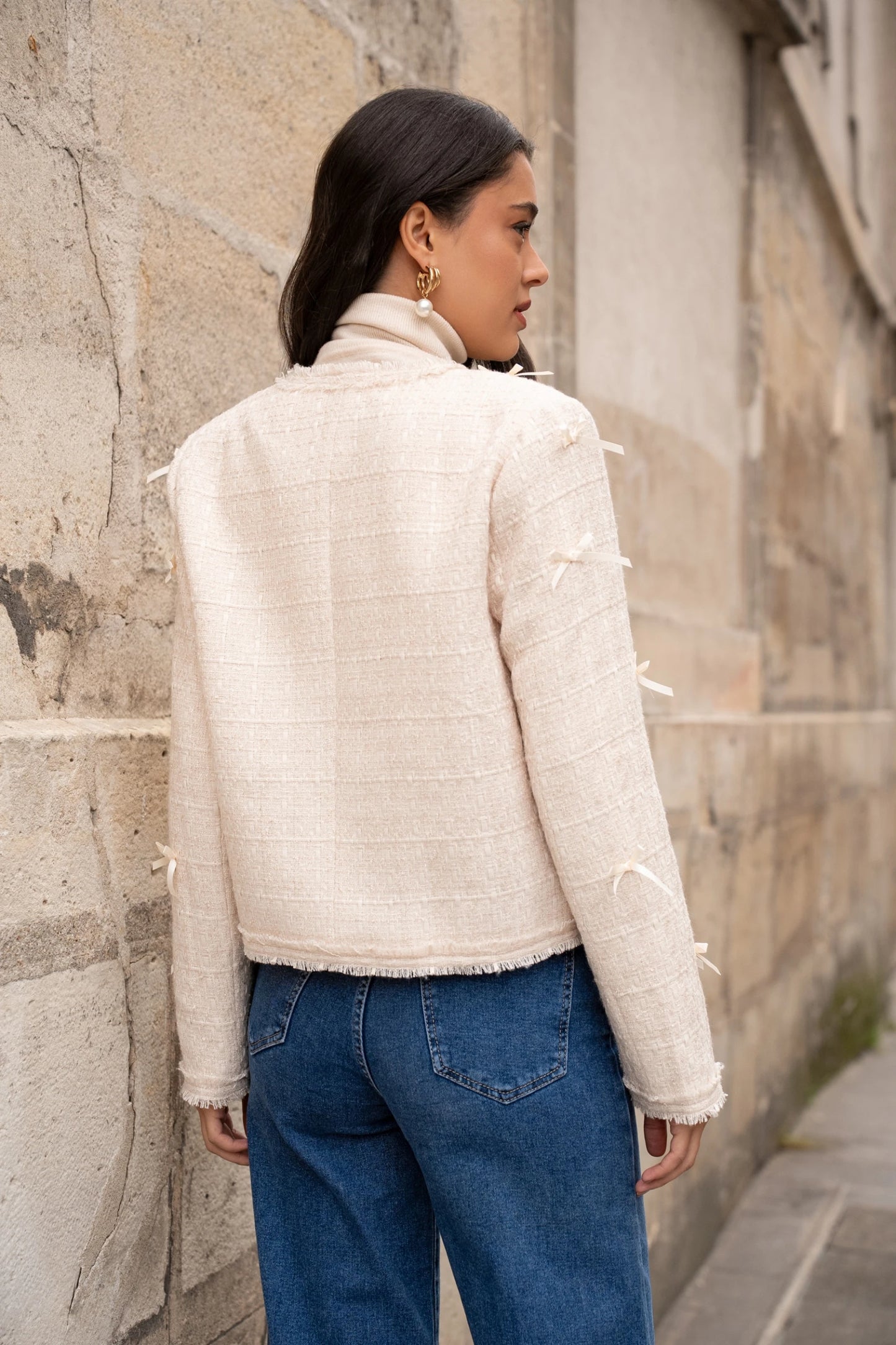 Veste en tweed & noeuds