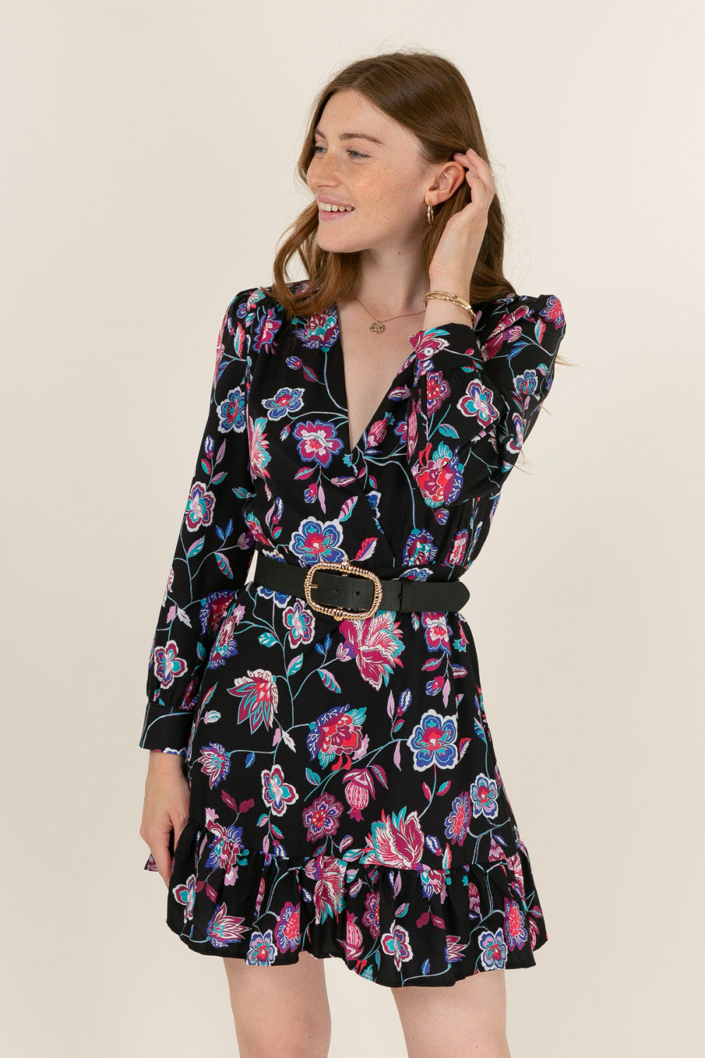 Robe à imprimé fleuri (H 91cm)